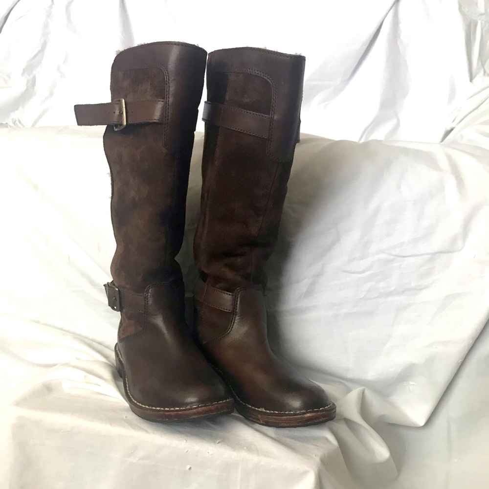 UGG tall riding boots #5187 Brown Suede Sz 7